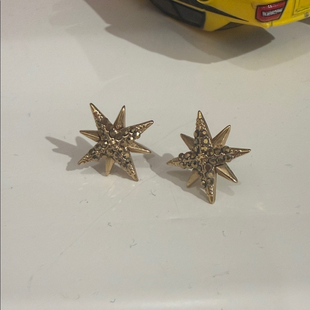 kate spade gold starburst stud earrings
